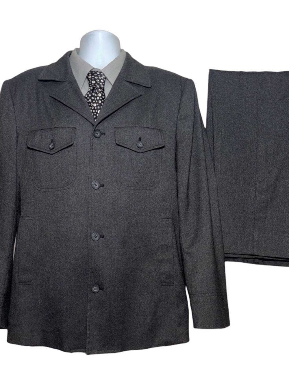 Kenneth Cole Charcoal Gray Two-Piece Suit Jacket & Trousers